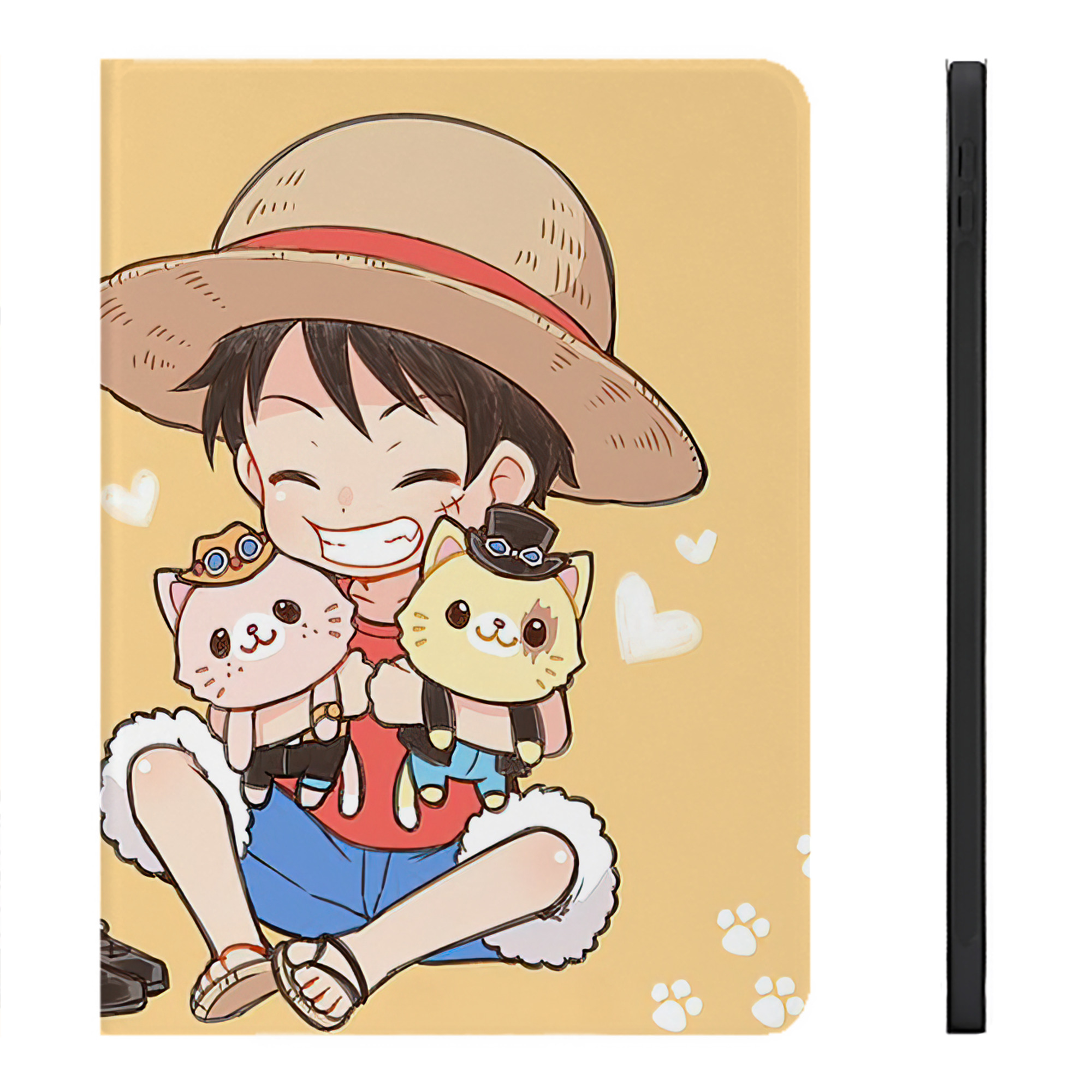 （画像用） ワンピース ONE PIECE IPadケース ペンホルダー付き ブックスタイルデザイン